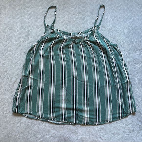 Torrid‎ Stripe Tank Green/White Size 2X - Picture 3 of 7